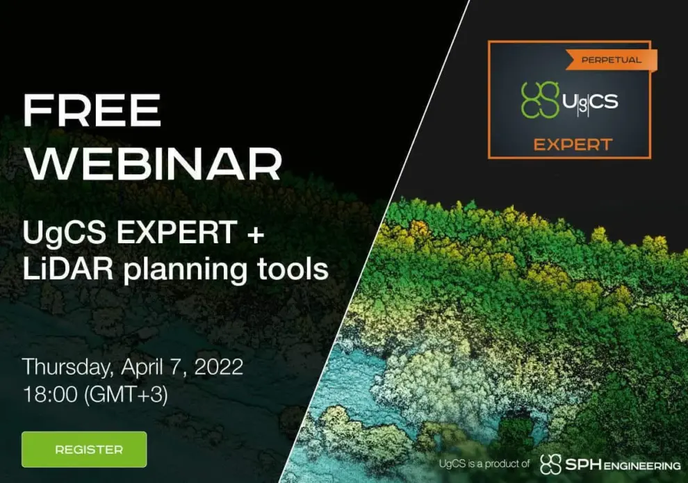 Upcoming Webinar by SPH Engineering – UGCS EXPERT + LIDAR PLANNING TOOLS