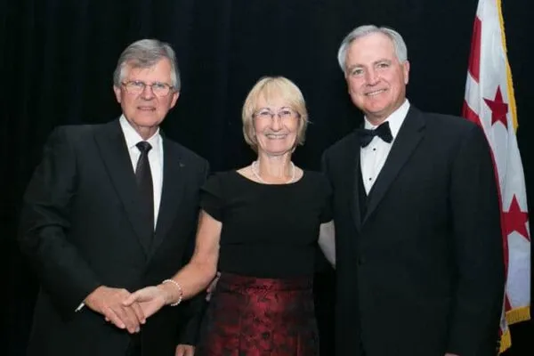 National Academy of Construction President Hugh Rice; Aine Brazil, Thornton Tomasetti; and NAC Vice-President Tom Sorley | Thornton Tomasetti’s Brazil inducted into National Academy of Construction