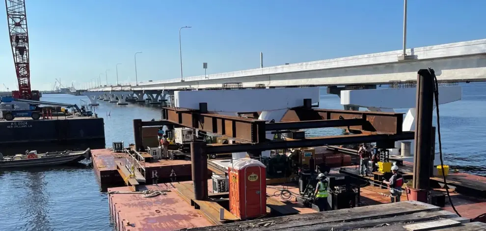 Cube Jacks Used to Set Challenging Bridge Trophies in Pensacola Bay